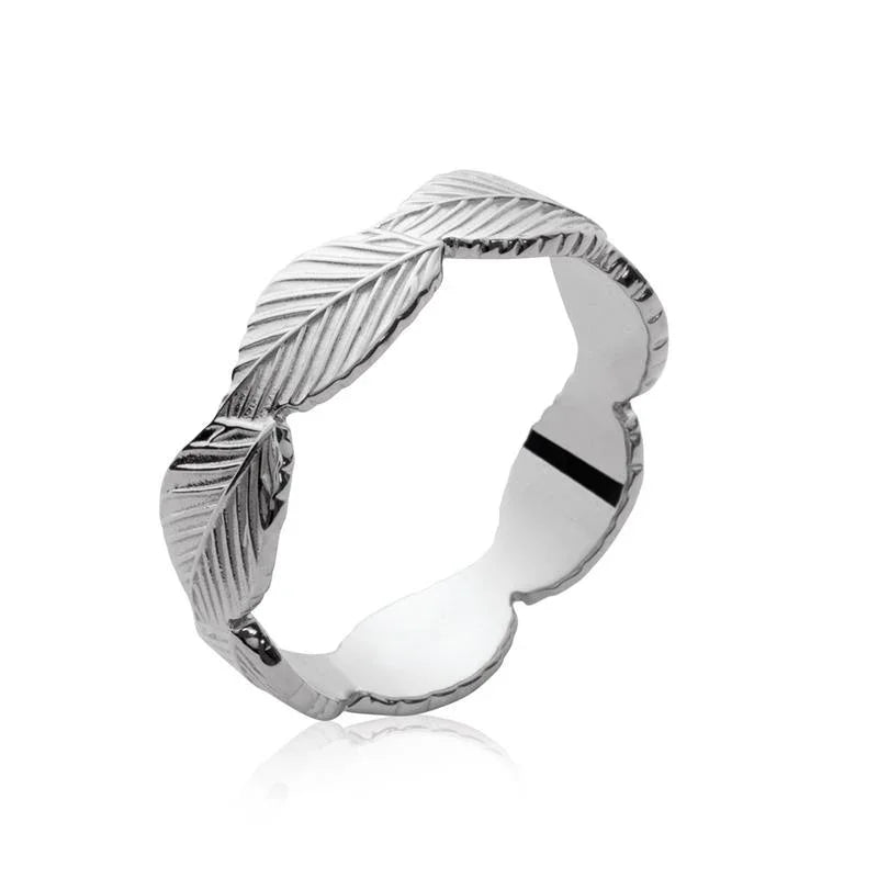 Anello Foglie – Argento | Azuline