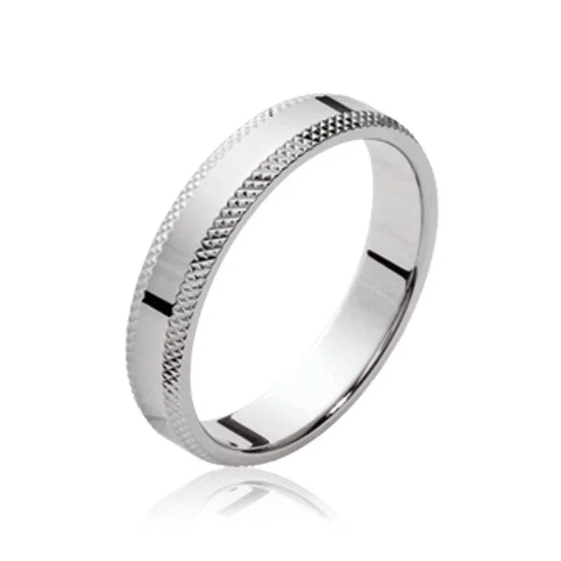 Anello con bordo cesellato – Argento | Azuline