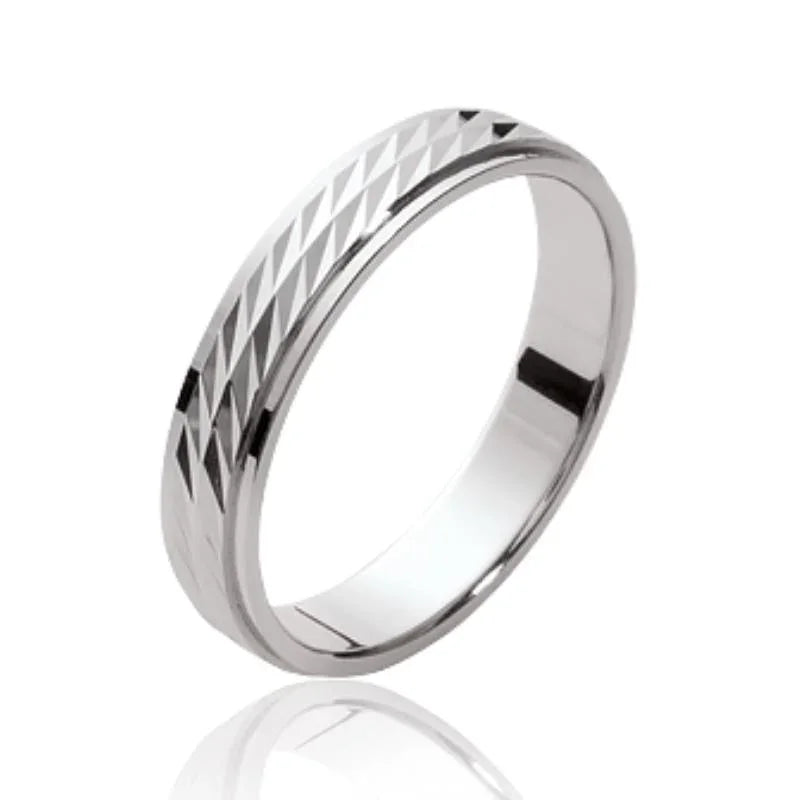 Anello con motivo geometrico – Argento | Azuline