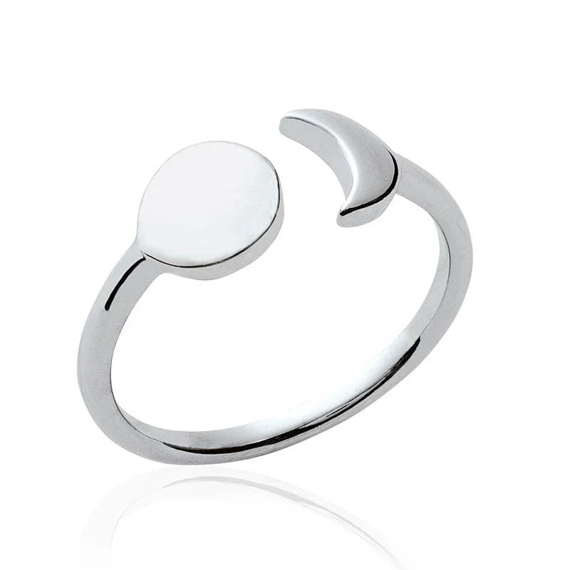 Bague Ovale Lune – Argent | Azuline