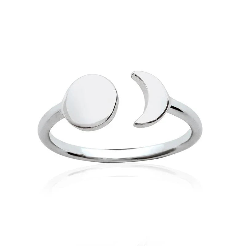 Bague Ovale Lune – Argent | Azuline vue 2