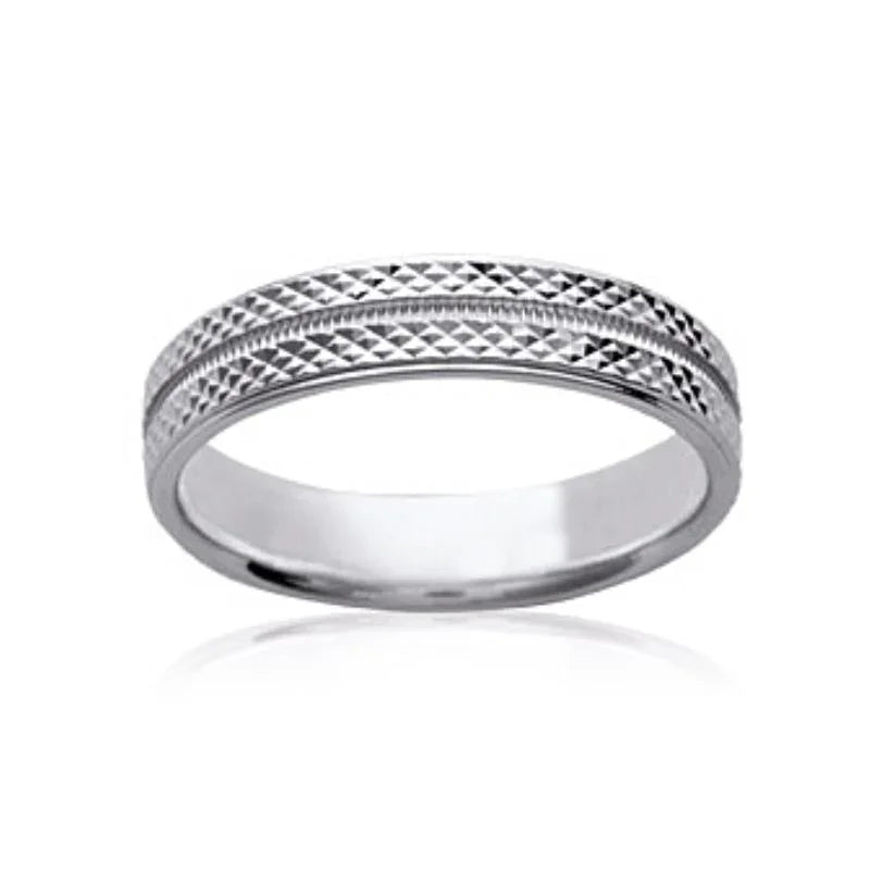 Anello con motivo cesellato – Argento | Azuline