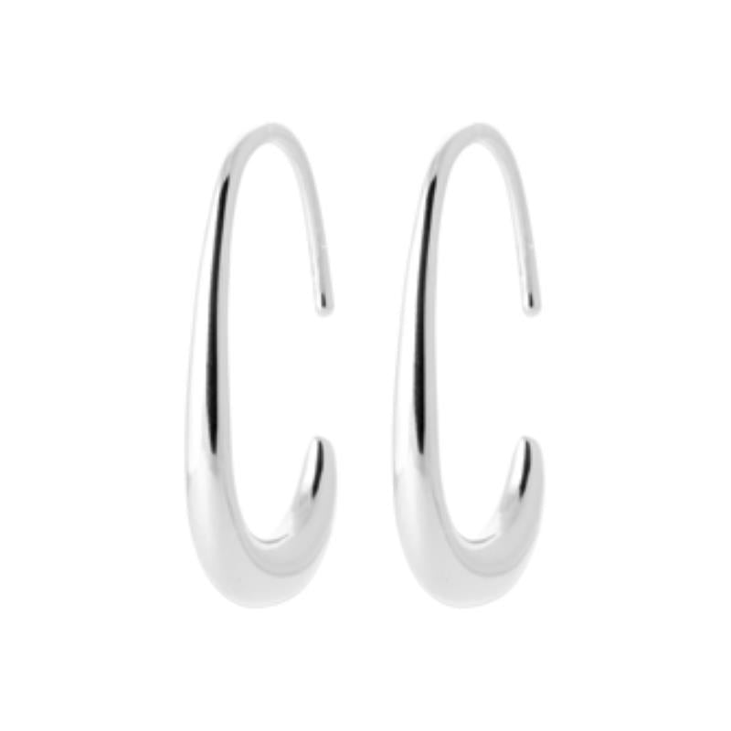 Open Oval Earrings – Silver | Azuline