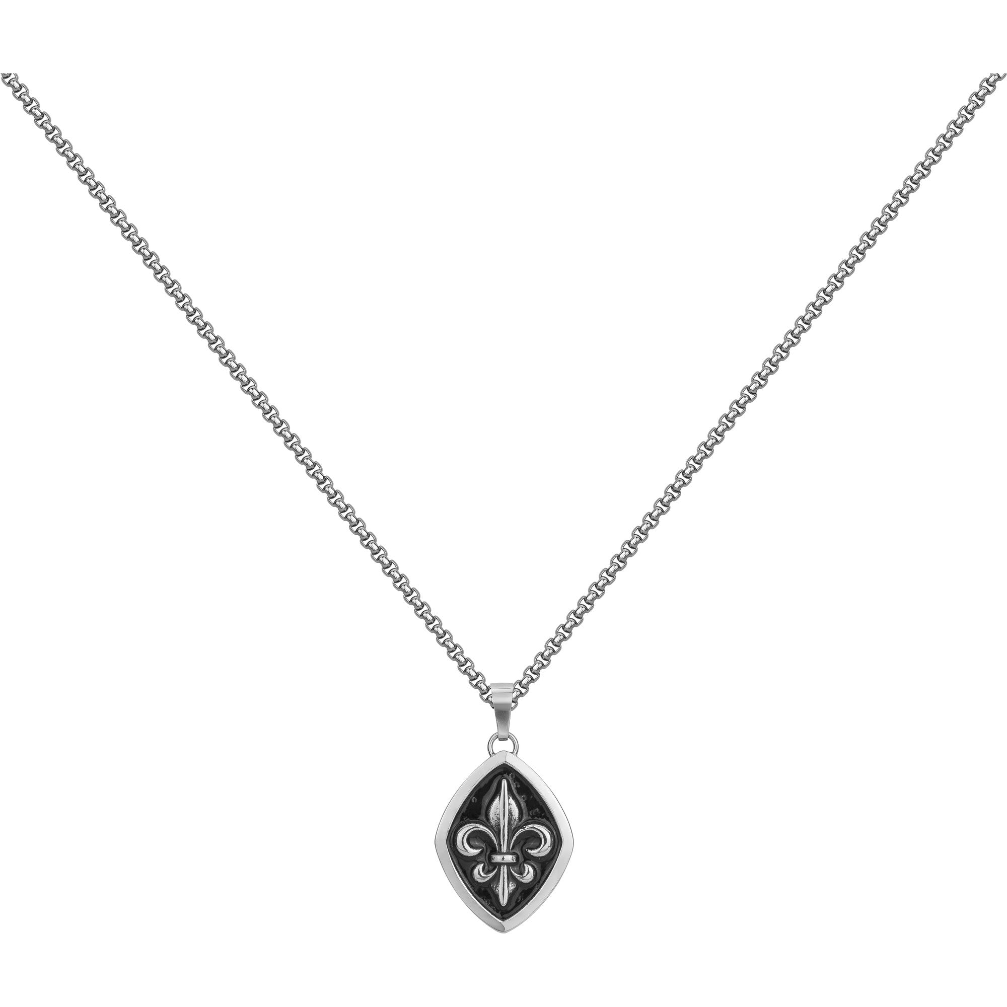 PHEBUS Fleur de lys Necklace Men 316L Steel 75-0216