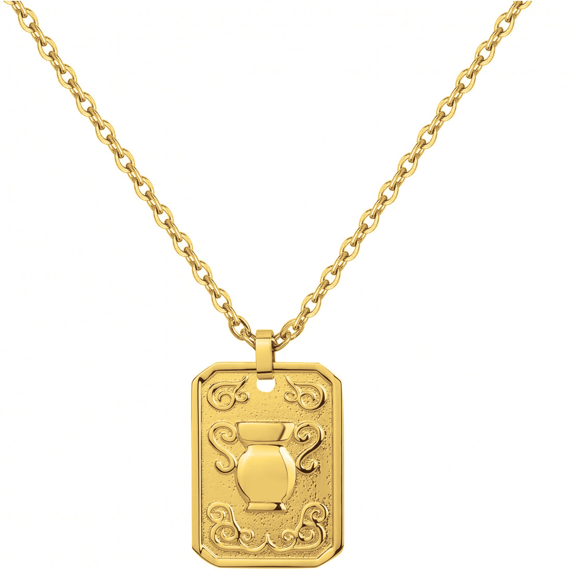 Naszyjnik zodiaku PHEBUS Męski złoty stal 75-0242