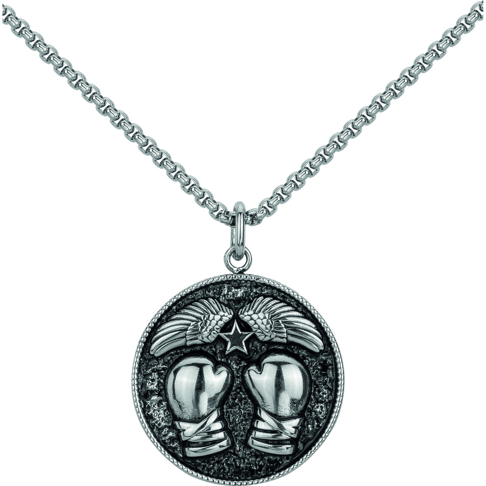Collier PHEBUS Médaille Boxe Homme Acier 316L 75-0282