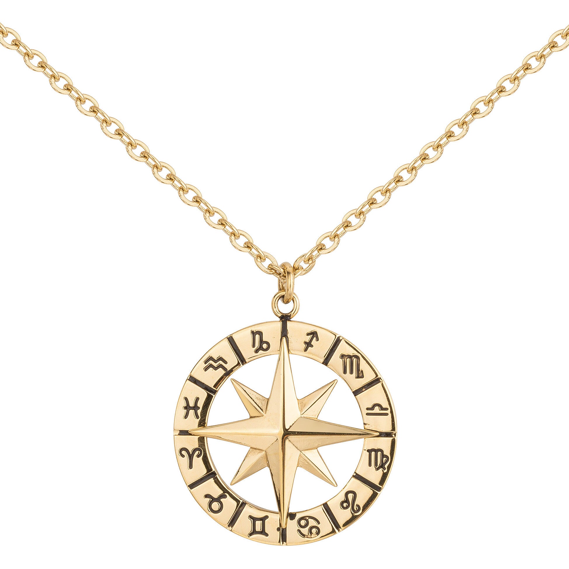 Naszyjnik zodiaku PHEBUS Męski złoty stal 75-0301