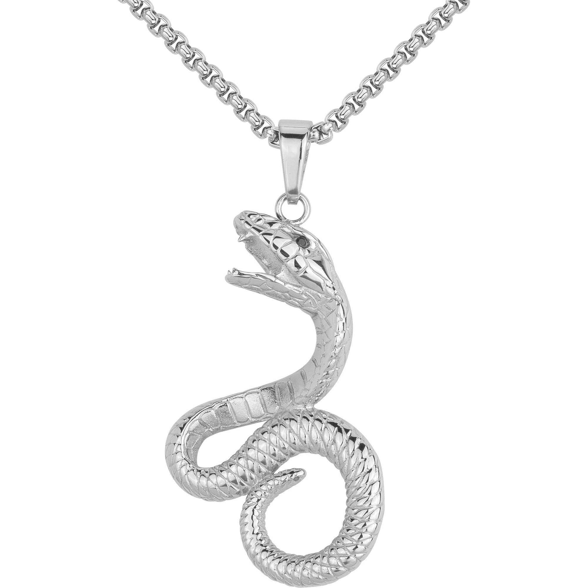 PHEBUS Collana serpente da uomo in acciaio 316L 75-0317