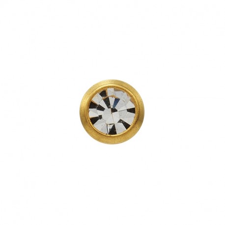 Engaste Cerrado - Acero Dorado - Pendiente Studex