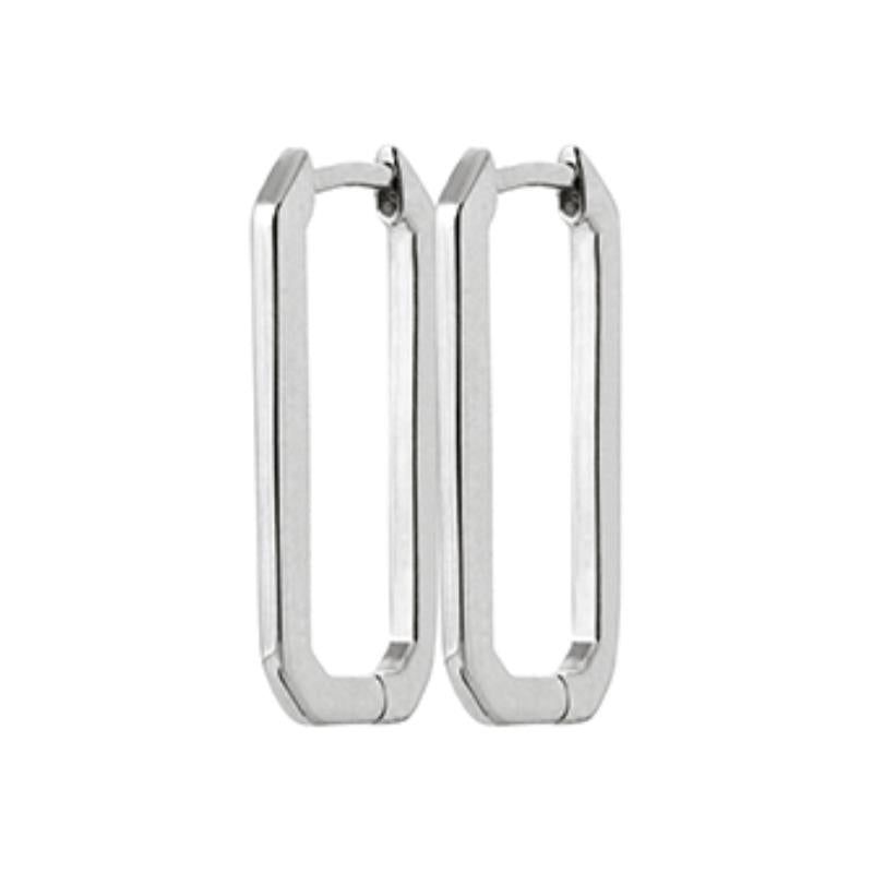 Pendientes de aro rectangulares – Plata | Azuline