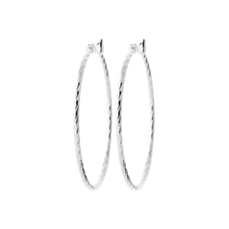 Créoles Torsadé – Argent | Azuline