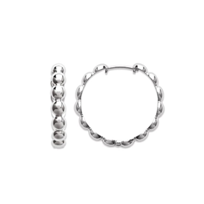 Pendientes Aros Bola – Plata | Azuline