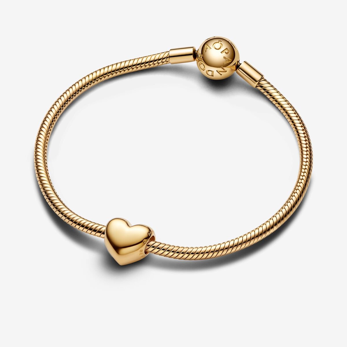 Be Love gravierbarer Herzanhänger Gold | Pandora