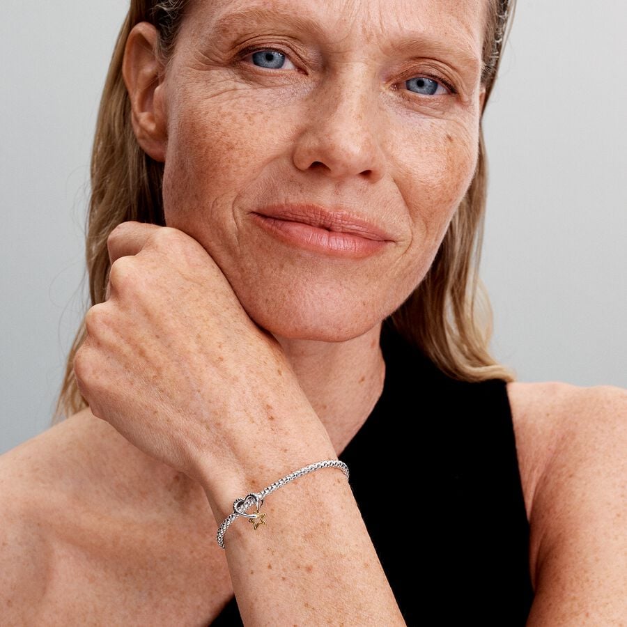 Dije de corazón de estrella feliz | Pandora