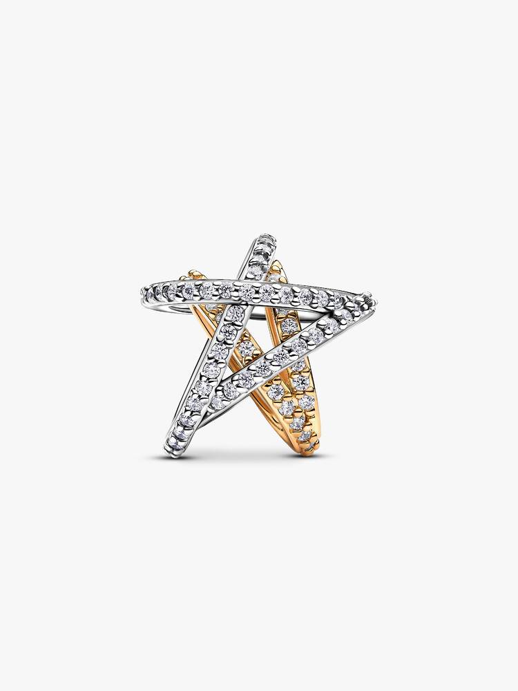 Pandora Charm - Sparkling Crossed Star | 763590C01
