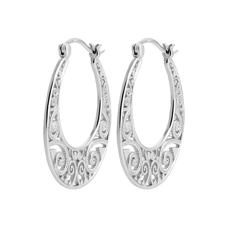 Encaje - Plata - Pendientes