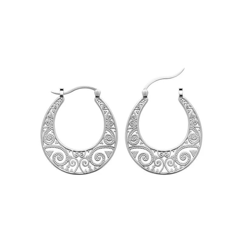 Encaje - Plata - Pendientes vista 2
