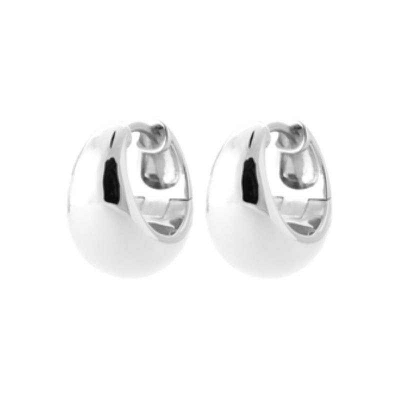 Pendientes de aro abovedados – Plata | Azuline