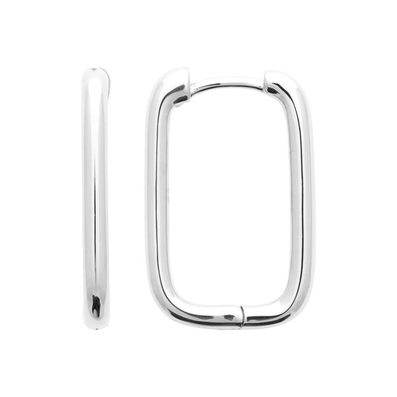 Pendientes de aro rectangulares – Plata | Azuline