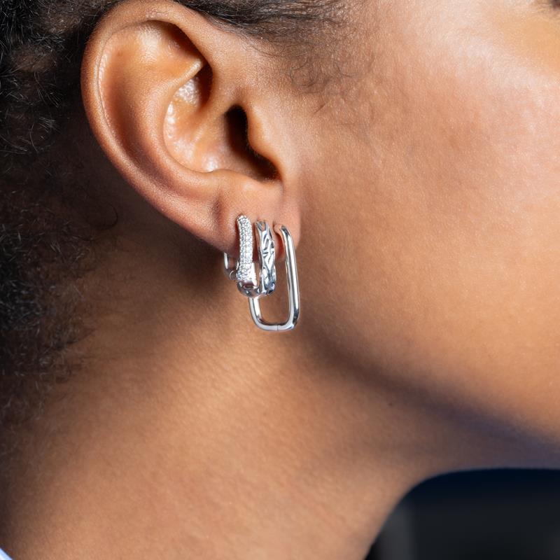 Pendientes de aro rectangulares – Plata | Azuline
