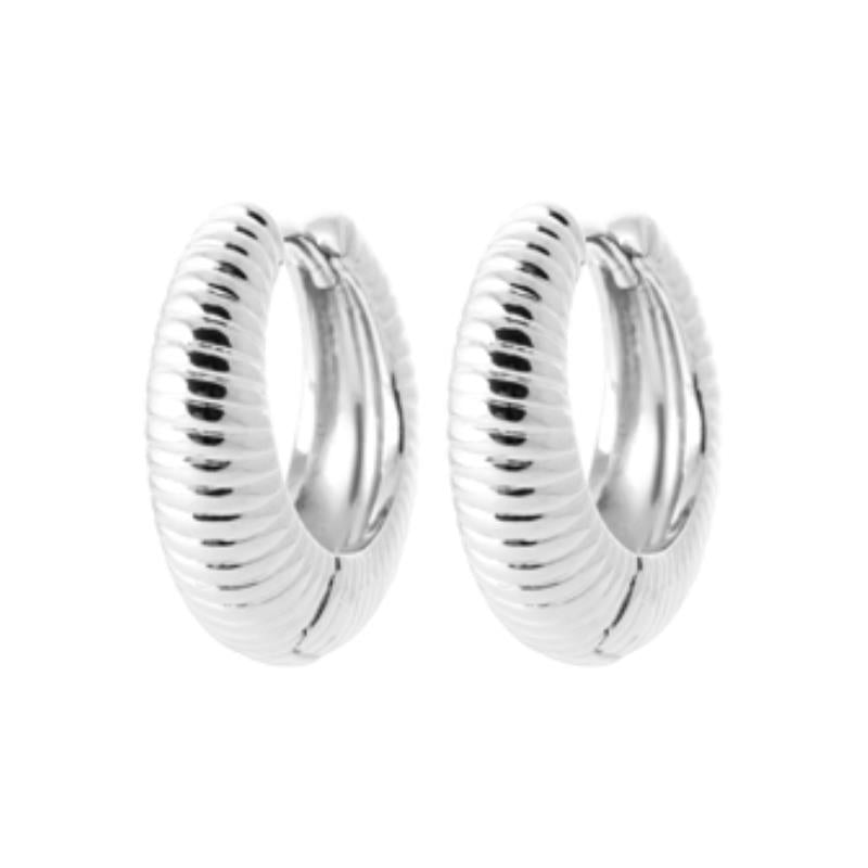 Pendientes de aro abovedados – Plata | Azuline