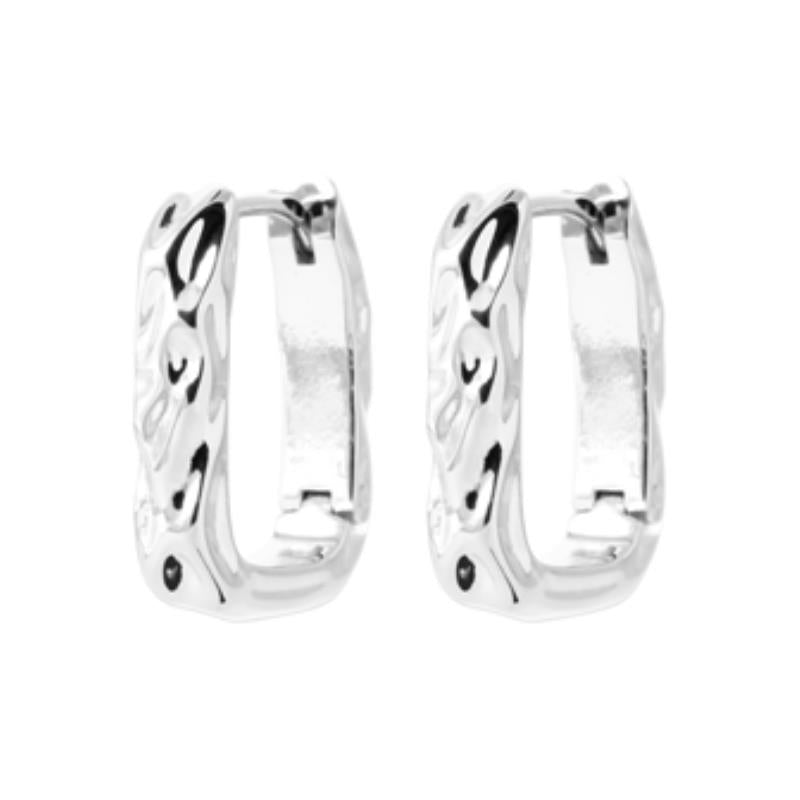 Pendientes de aro martillados – Plata | Azuline