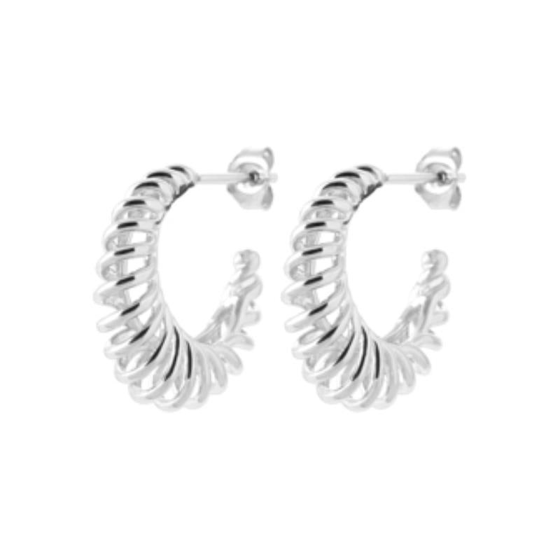 Pendientes Aros Torcidos – Plata | Azuline