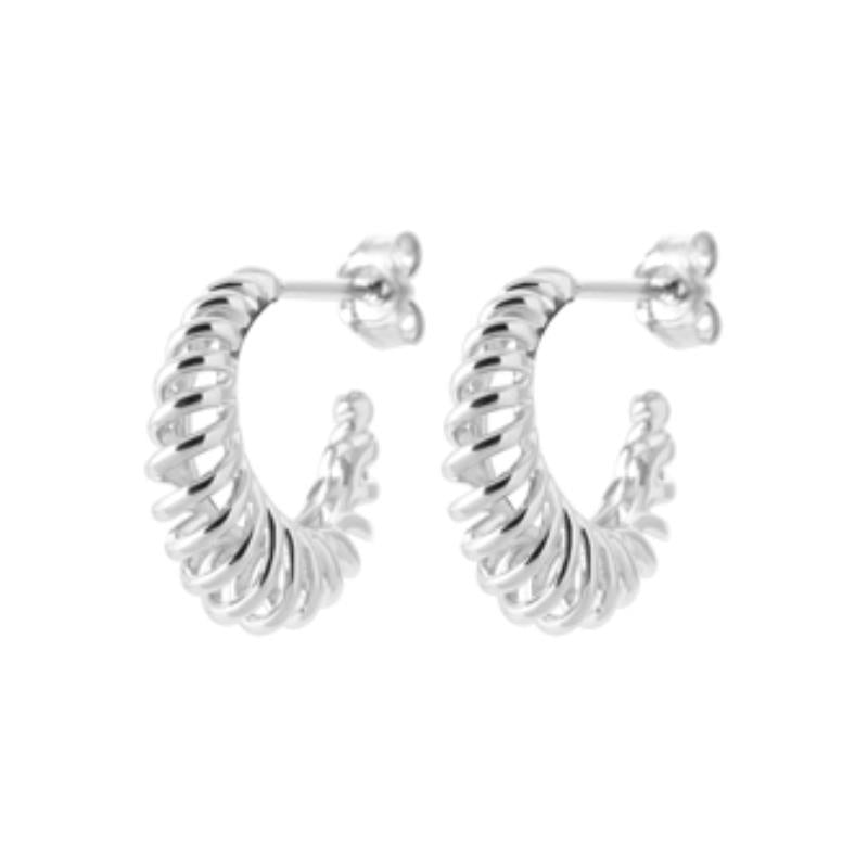 Créoles Torsadées – Argent | Azuline