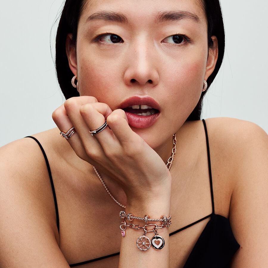 Love - Heart Chakra pink - Rose gold - Pendant - Pandora