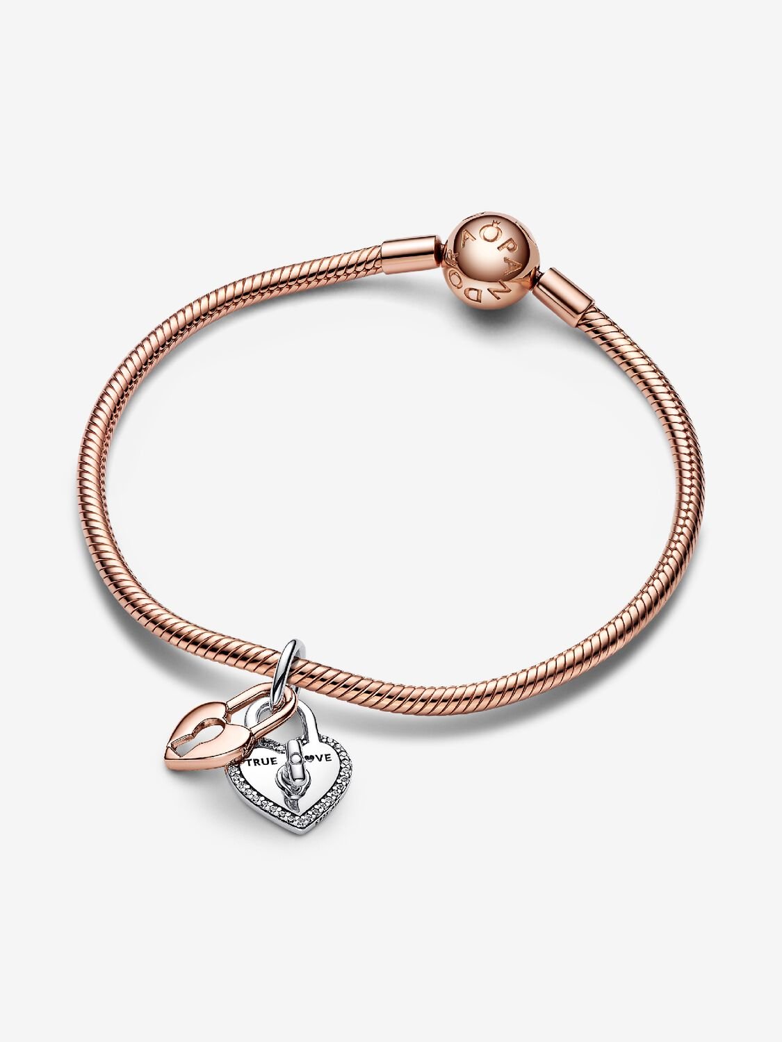 Love - Heart & Padlock - Two-tone - Charms - Pandora