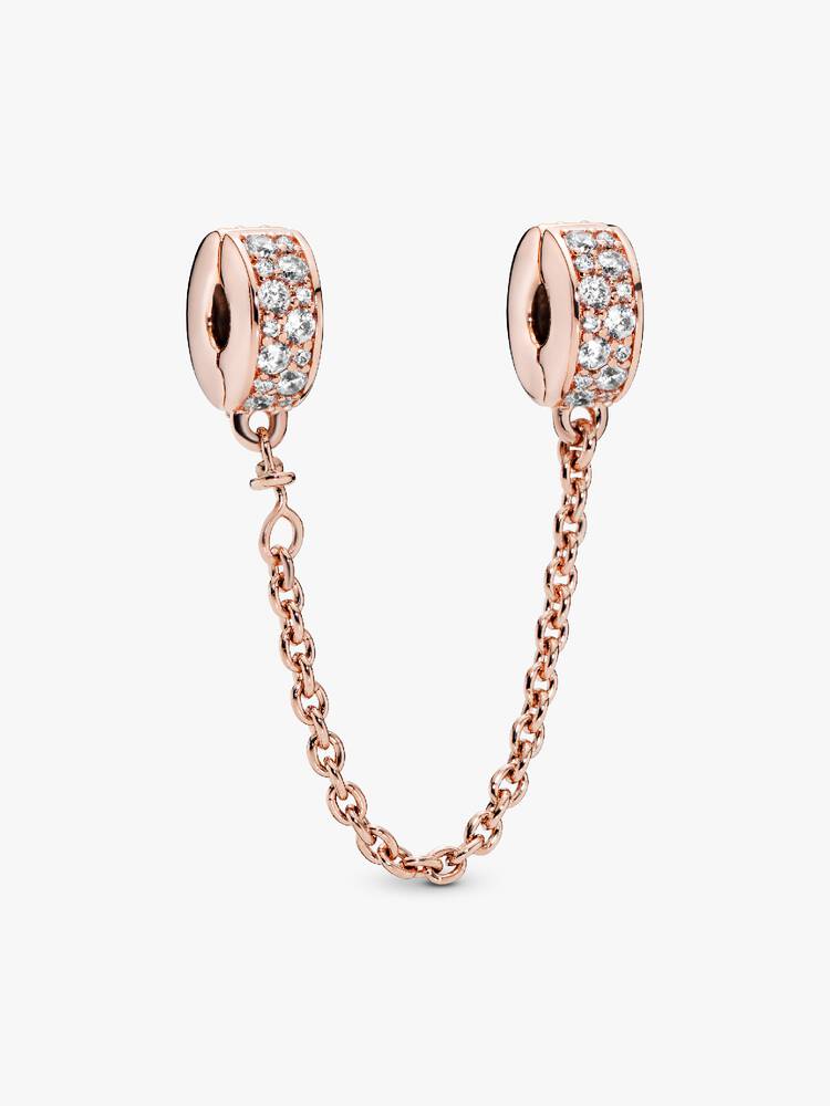 Charme Pandora - Farveløs Pavé Comfort Chain Clip | 786322CZ