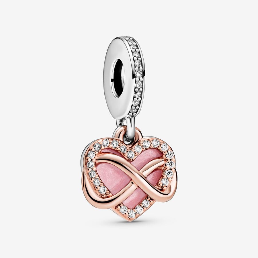 Sparkling Infinity Heart Pendant Charm | Pandora