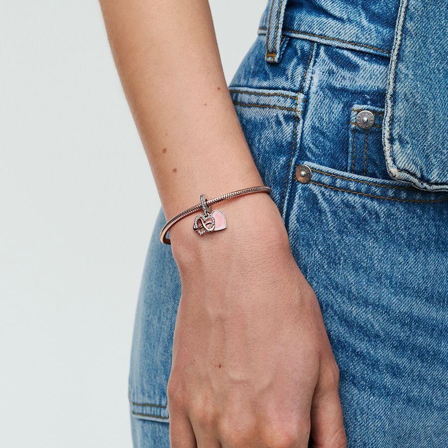 Sparkling Infinity Heart Pendant Charm | Pandora
