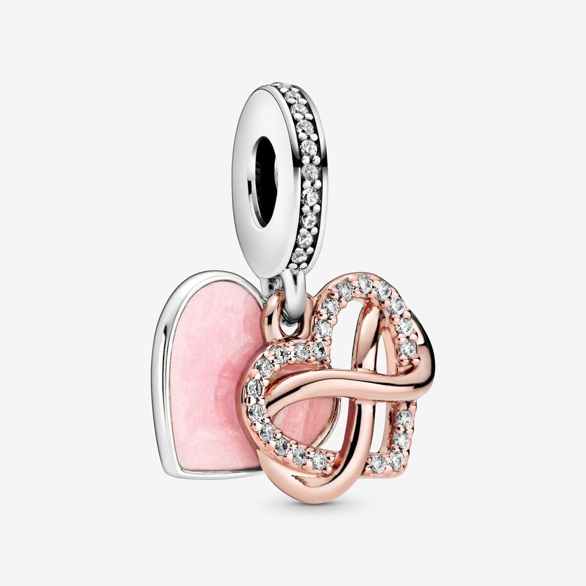 Sparkling Infinity Heart Pendant Charm | Pandora