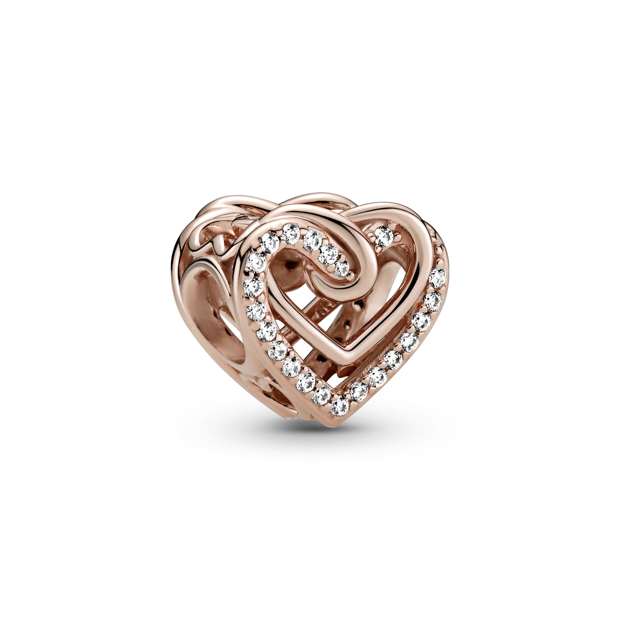 Glittering Intertwined Hearts Charm | Pandora