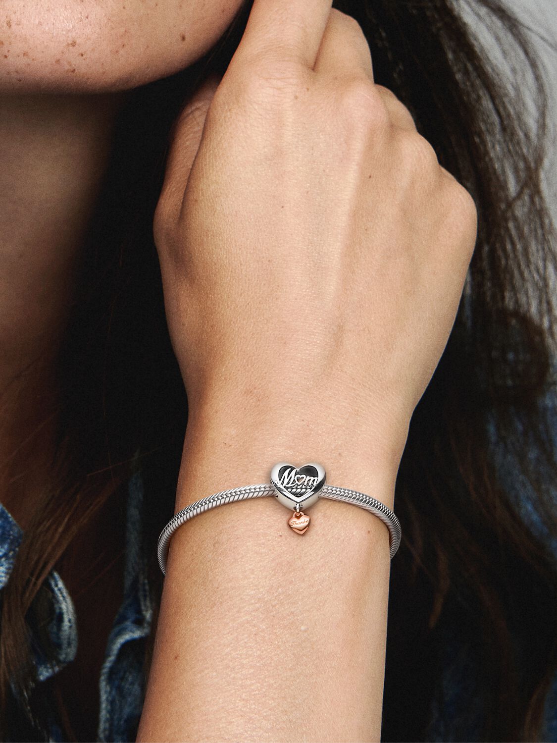 “Thank You Mum” Heart Charm Merci Maman | Pandora