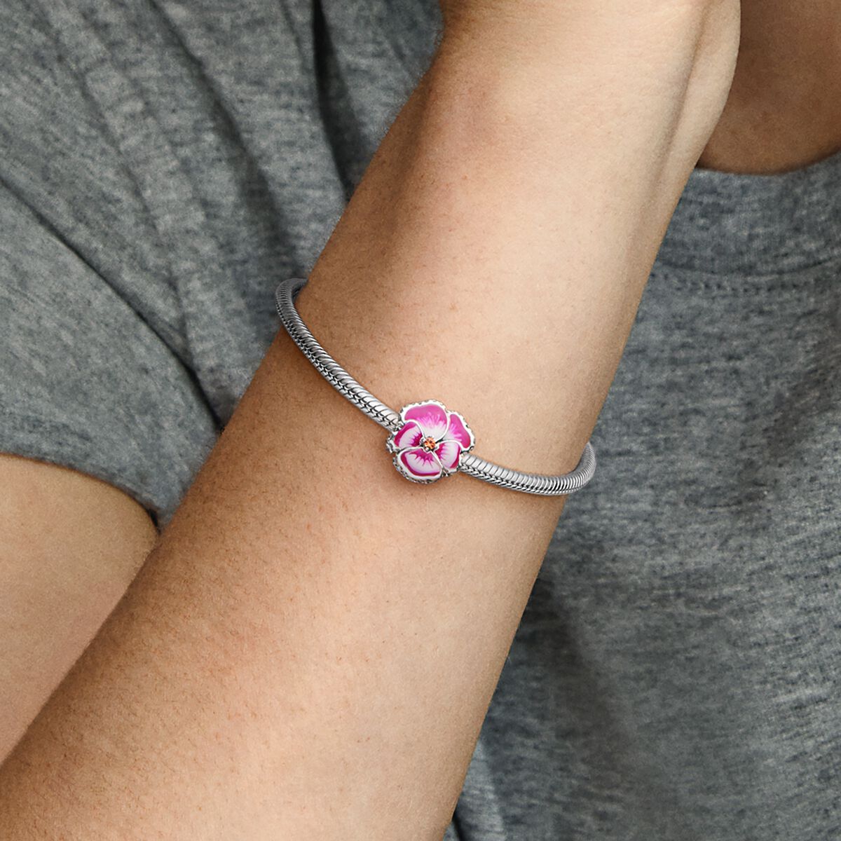Pink Pansy Charm | Pandora