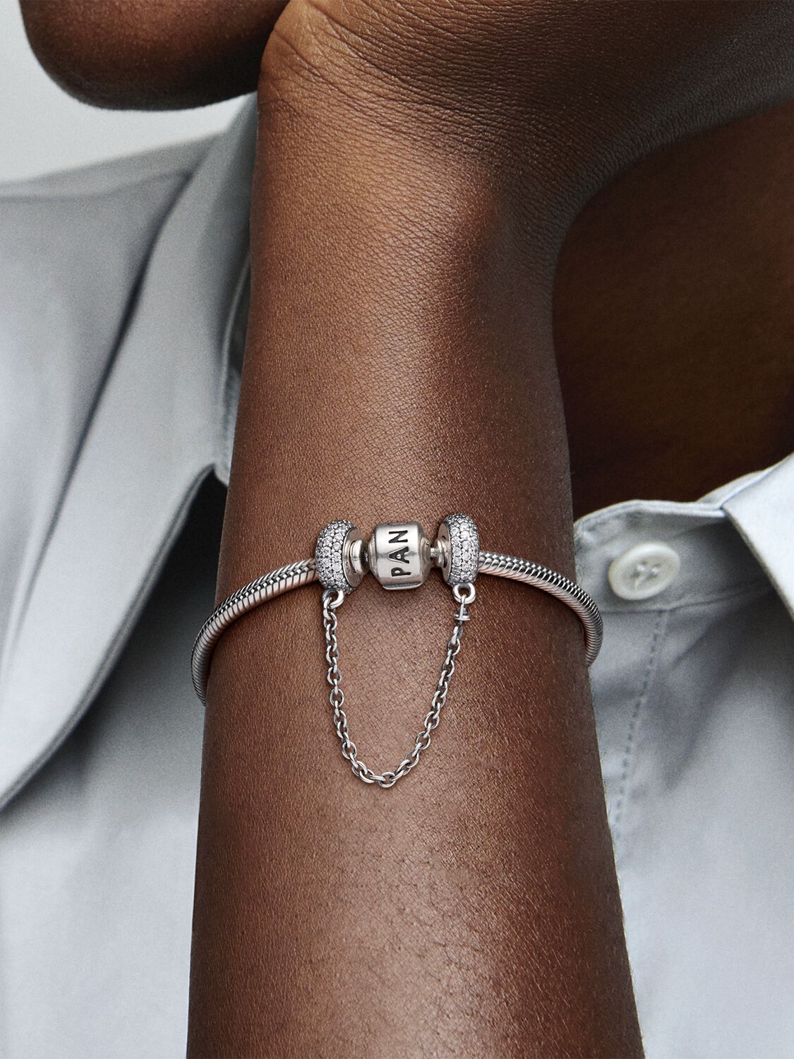 Cadena Confort - Pavé Brillante - Plata - Charms - Pandora