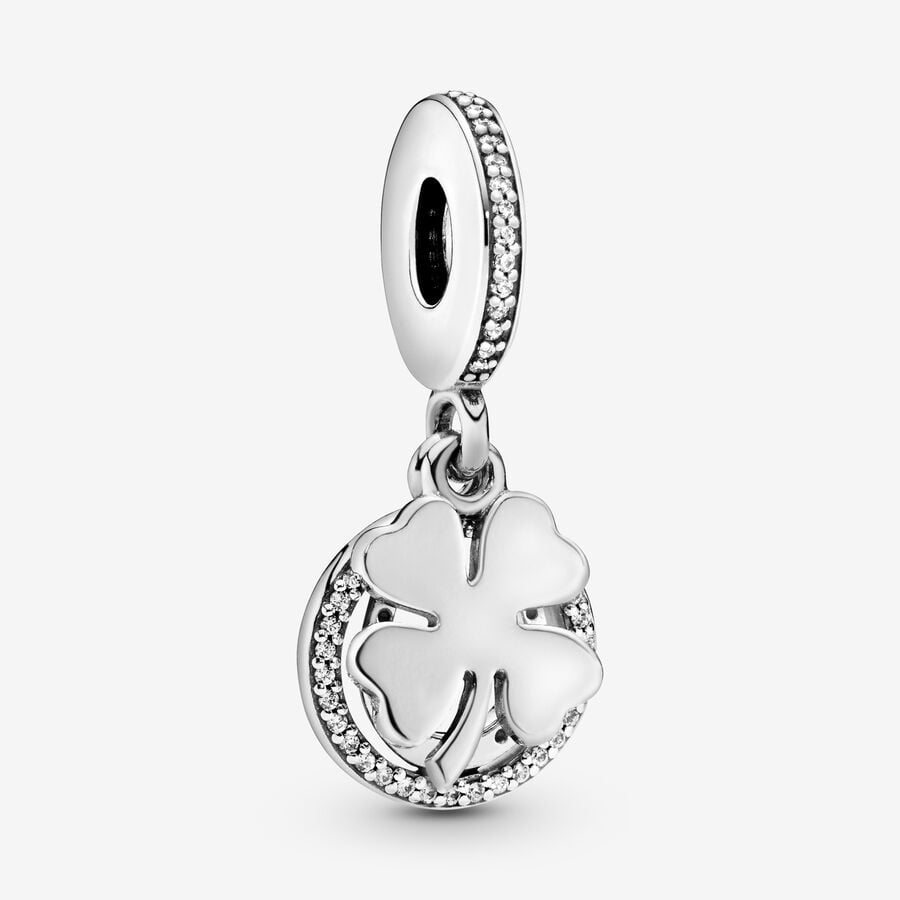 Suerte - Trébol de cuatro hojas - Plata - Charms Pandora