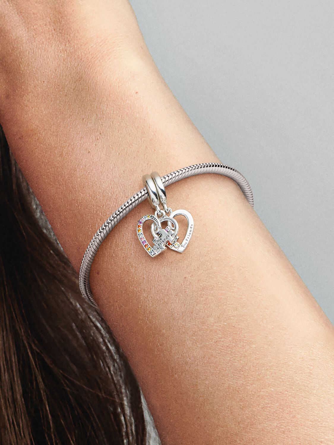 Charm Pendentif Amitié Séparable Cœurs Puzzle | Pandora