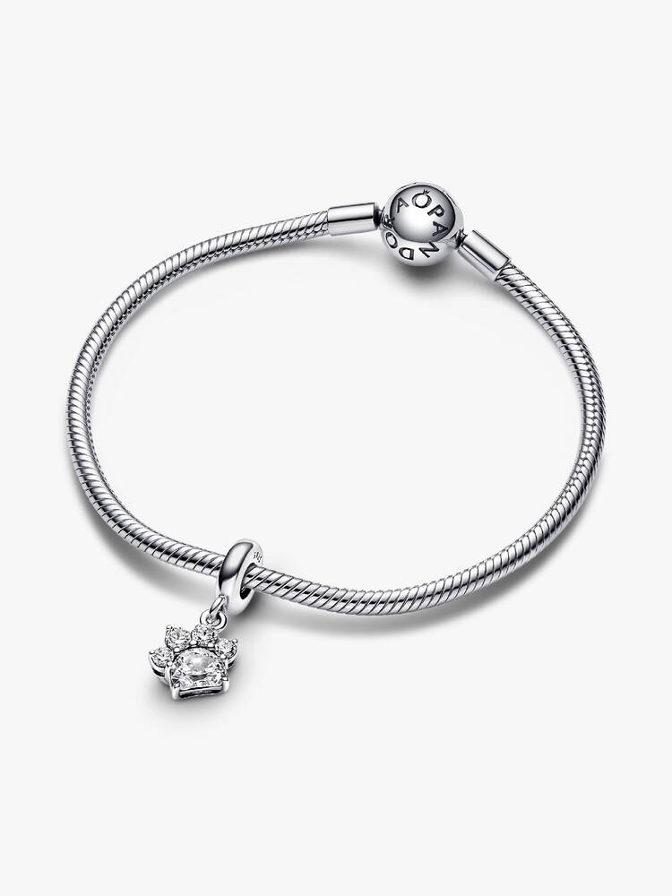 Pandora Charm – Glitzernder Haustierpfotenabdruck-Anhänger | 792247C01