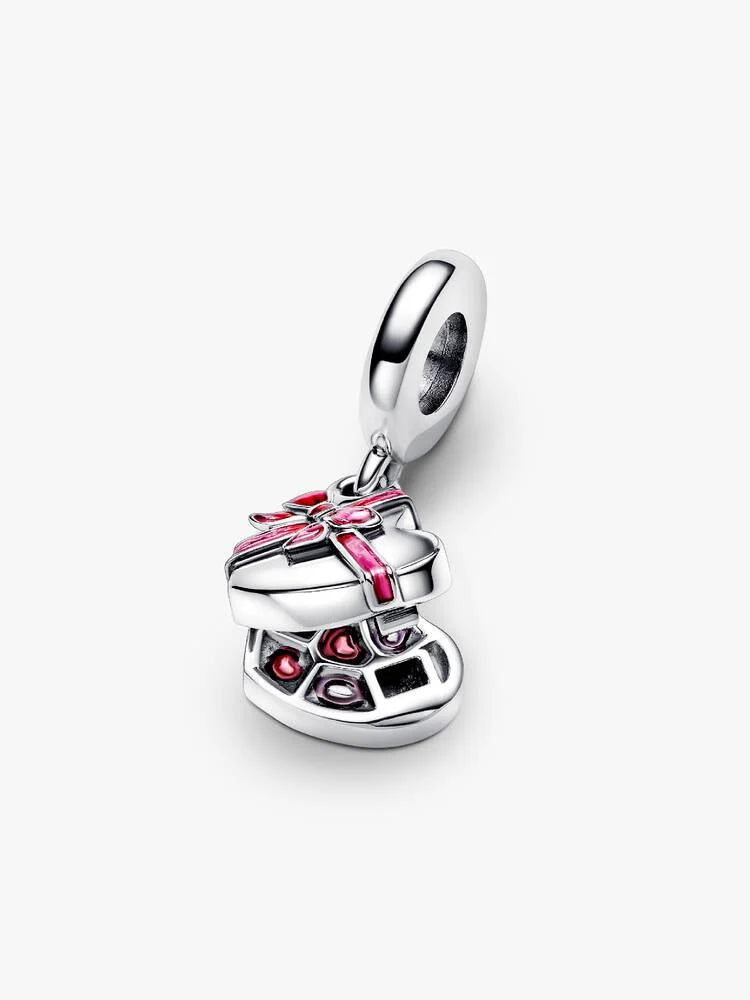 Ciondolo con ciondolo a forma di scatola di cioccolatini a cuore apribile | Pandora