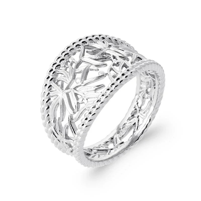 Inel cu model de flori – argint | Azulin