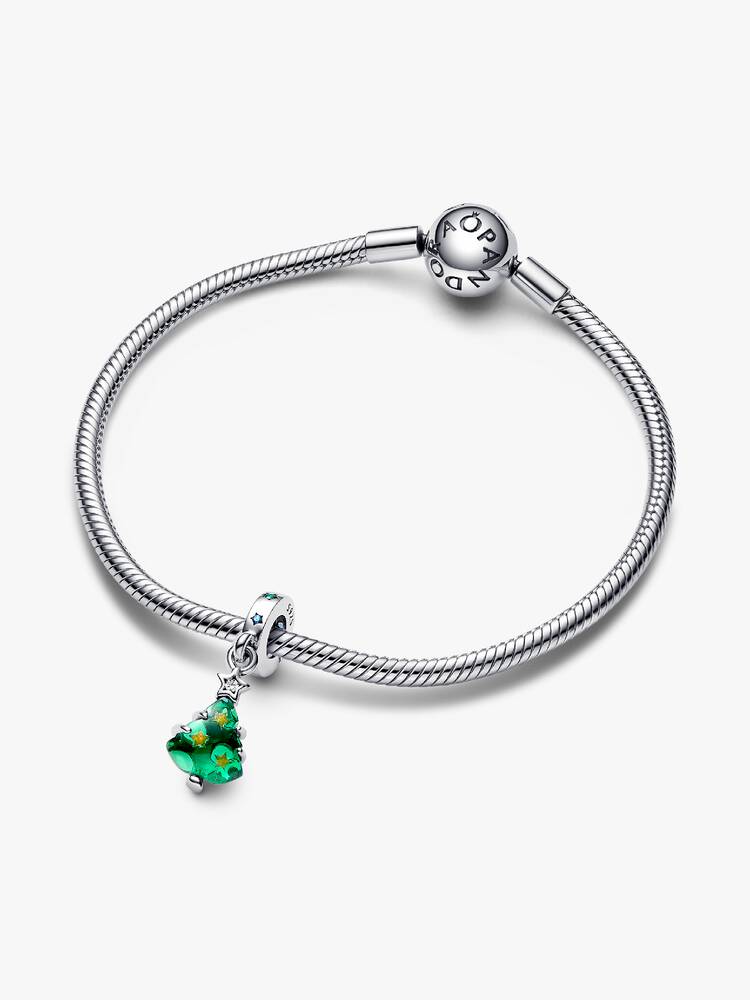 Charms Pandora - Błyszcząca zawieszka w kształcie choinki | 792983C01