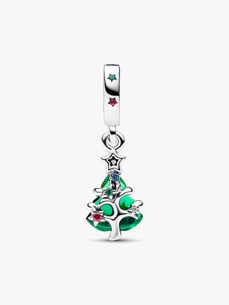 Charms Pandora - Błyszcząca zawieszka w kształcie choinki | 792983C01