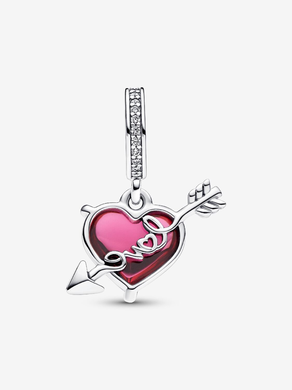 Love - Heart Arrow & Murano - Silver - Charms - Pandora