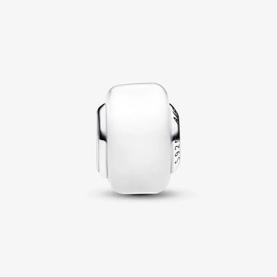 Mini White Murano Glass Charm | Pandora view 3