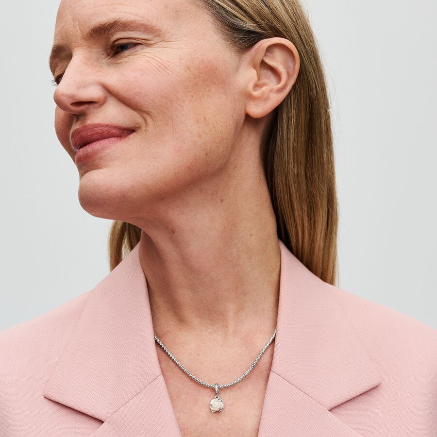 Natura - Rosa Bianca - Argento - Ciondoli Pandora