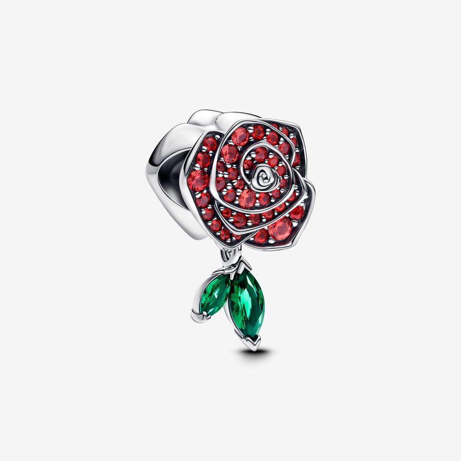 Pandora Charms Pandora Flower Brooch Nature Red Rose In Flower