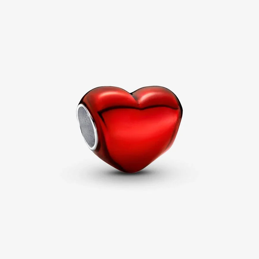 القلب - أحمر معدني - تعليقات - باندورا